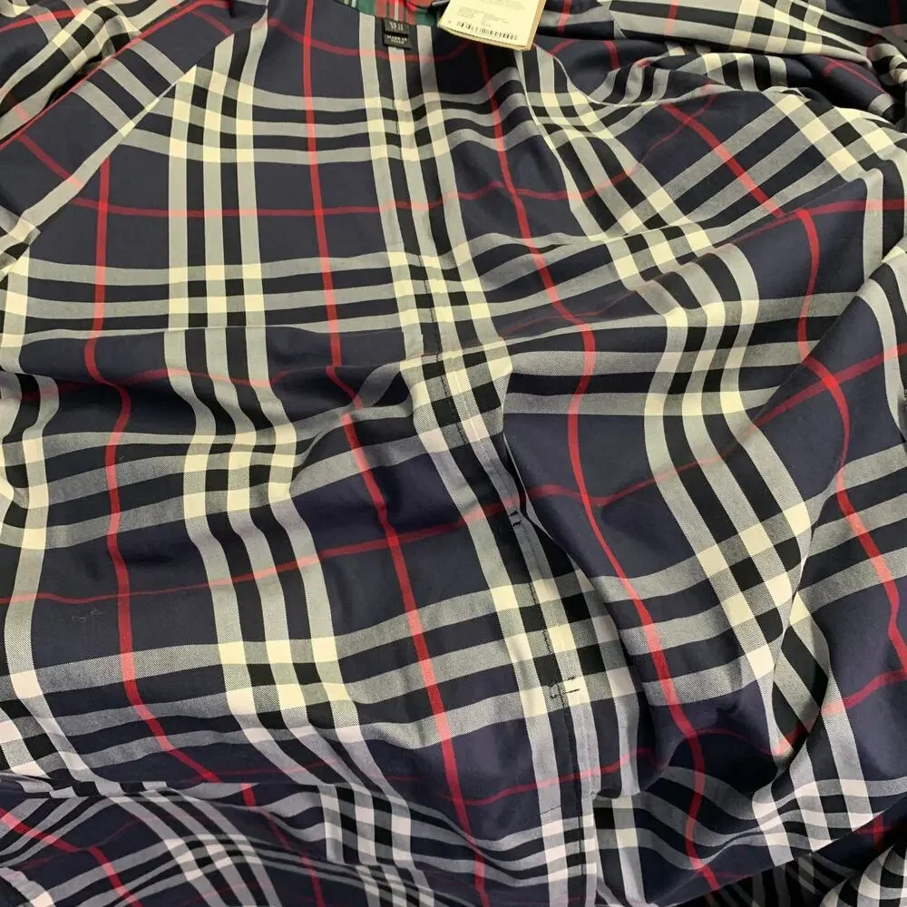 BURBERRY Size L Multi Color Cotton Plaid Belted Trench Coat - Picture 11 of 12